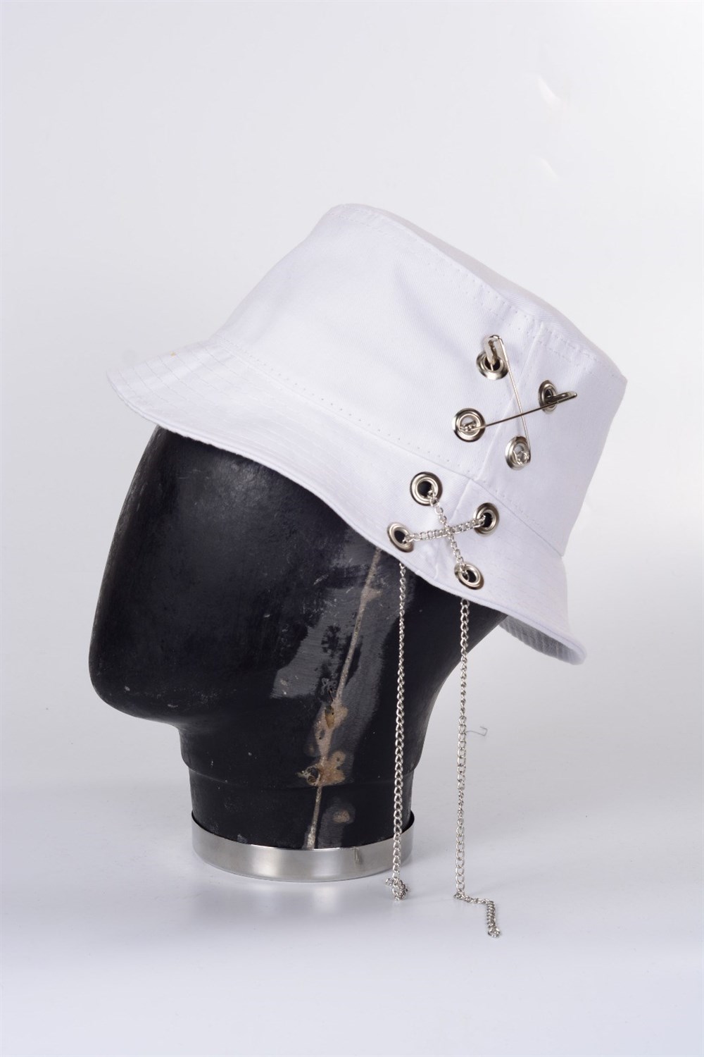 Piercingli %100 Pamuk Balıkçı Bucket Hat Safari Kova Şapka