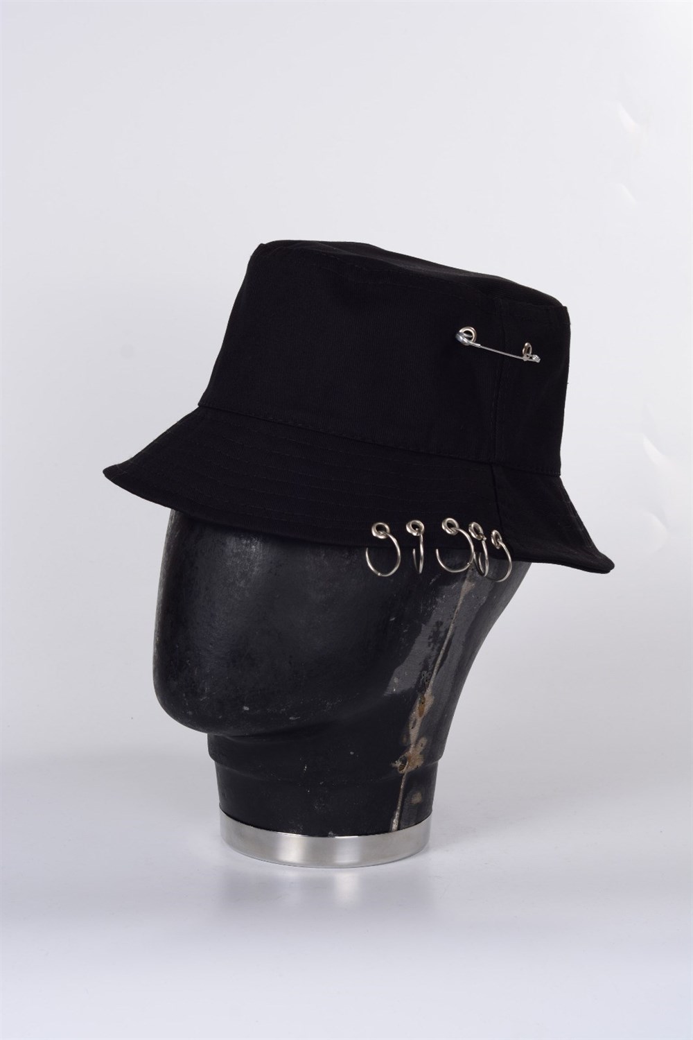 Piercingli %100 Pamuk Balıkçı Bucket Hat Safari Kova Şapka