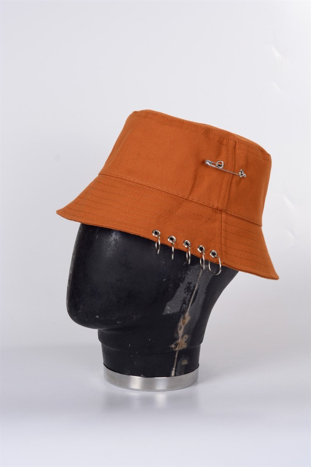 Piercingli %100 Pamuk Balıkçı Bucket Hat Safari Kova Şapka