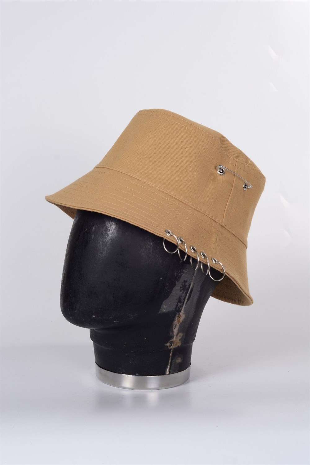 Piercingli %100 Pamuk Balıkçı Bucket Hat Safari Kova Şapka