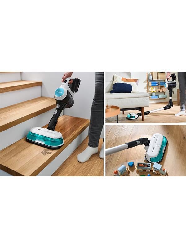 Bosch BCS71HYG1 Şarjlı Dik Süpürge Aqua Beyaz