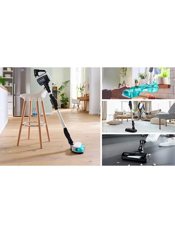 Bosch BCS71HYG1 Şarjlı Dik Süpürge Aqua Beyaz