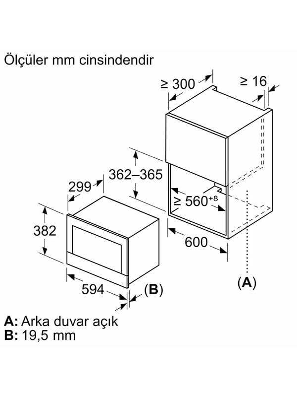 Bosch BEL7321B1 Ankastre Mikrodalga Siyah