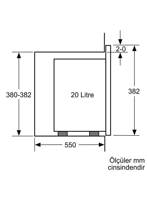Bosch BFL524MW2 Ankastre Mikrodalga Beyaz