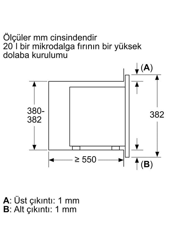 Bosch BFL623MG3 Ankastre Mikrodalga Gri