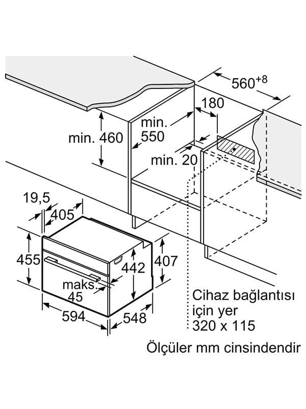 Bosch CMG7241B1 Ankastre Mikrodalga Siyah