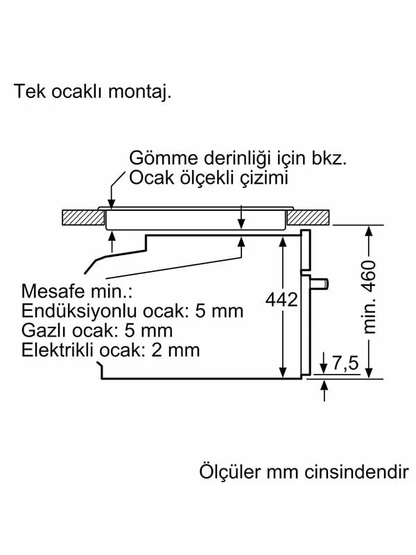 Bosch CMG7241B1 Ankastre Mikrodalga Siyah