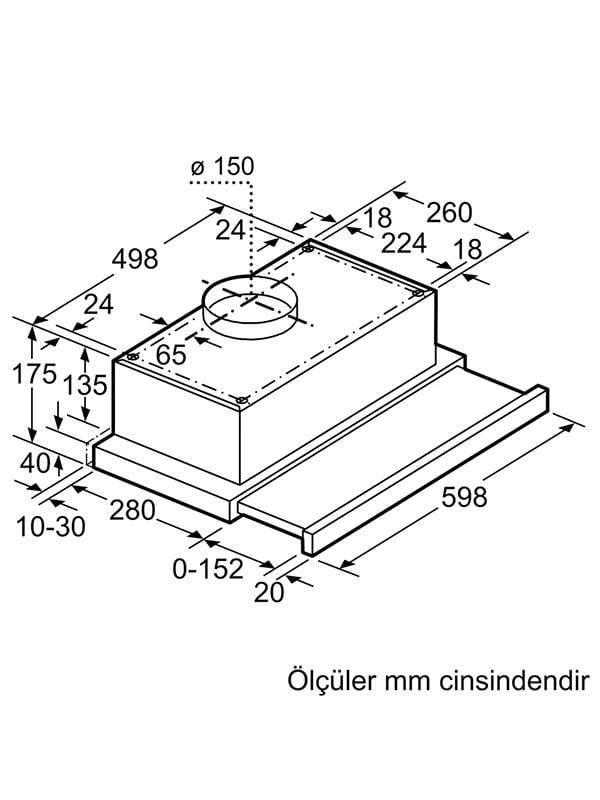 Bosch DFT63CA21T Teleskopik Aspiratör