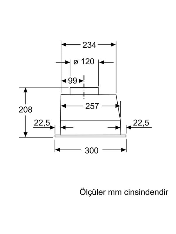 Bosch DLN53AA70 Gömme Aspiratör Antrasit