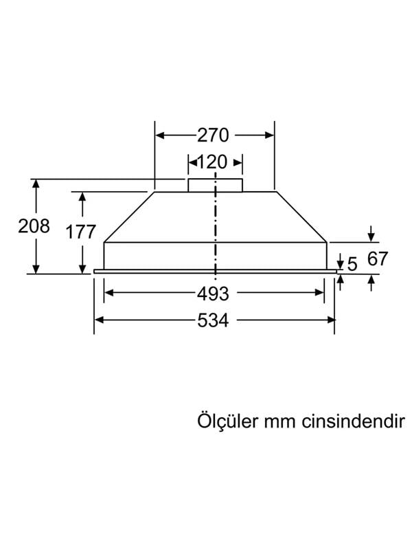Bosch DLN53AA70 Gömme Aspiratör Antrasit