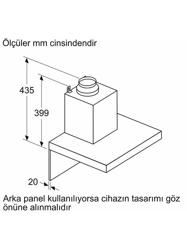 Bosch DWB67BK70T 60 cm Duvar Tipi Davlumbaz Antrasit Gri
