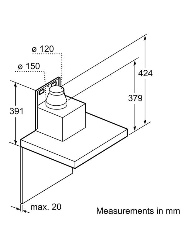 Bosch DWB95BC50T 90 cm Davlumbaz Inox