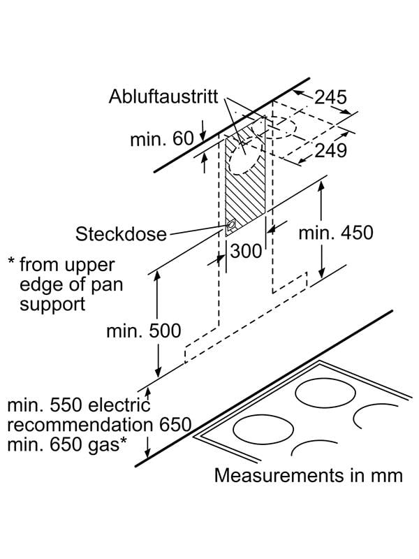 Bosch DWB95BC50T 90 cm Davlumbaz Inox