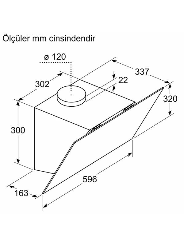Bosch DWK64PJ60T 60 cm Davlumbaz Siyah