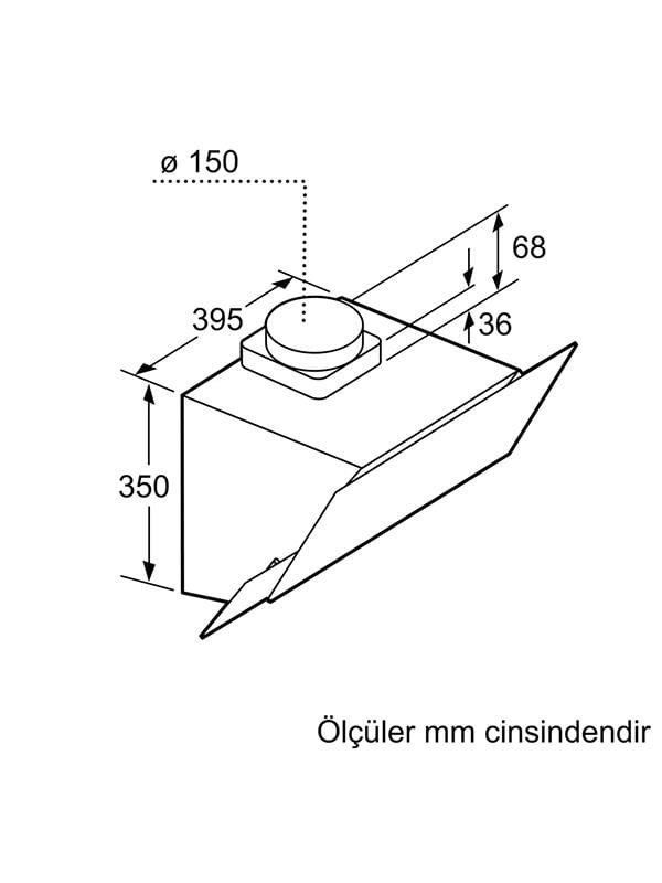 Bosch DWK65AJ80R Duvar Tipi Davlumbaz 60 cm NeoKlasik, Beyaz Cam Yüzey