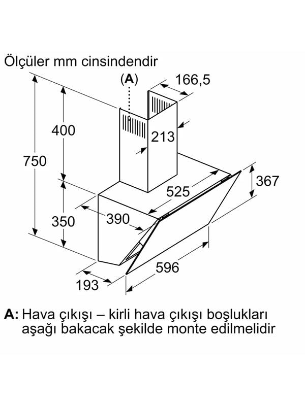 Bosch DWK67PJ60T 60 cm Duvar Tipi Davlumbaz