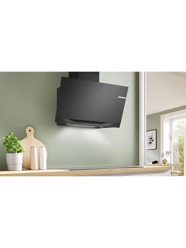 Bosch DWK91LT60 90 cm Duvar Tipi Davlumbaz Siyah Cam