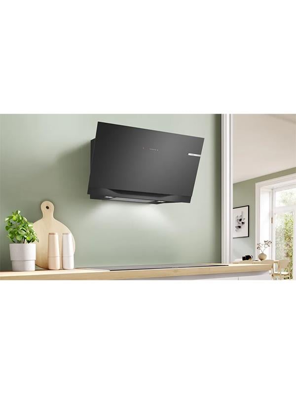 Bosch DWK91LT60 90 cm Duvar Tipi Davlumbaz Siyah Cam