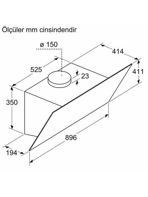 Bosch DWK97PJ20T 60 cm Duvar Tipi Davlumbaz Beyaz Cam