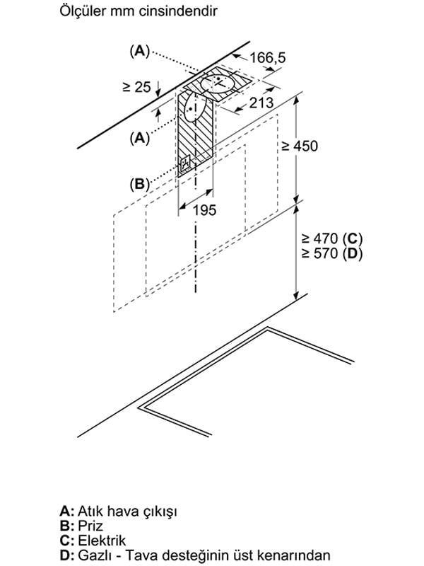 Bosch DWK97PJ20T Duvar Tipi Davlumbaz 90 cm Beyaz Cam Yüzey, Beyaz