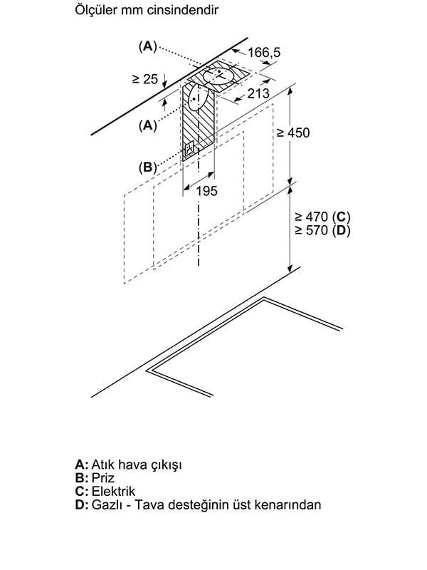 Bosch DWK97PJ60T 60 cm Duvar Tipi Davlumbaz Siyah Cam