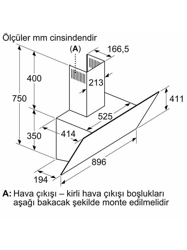 Bosch DWK97PJ70T 60 cm Duvar Tipi Davlumbaz Gri Cam
