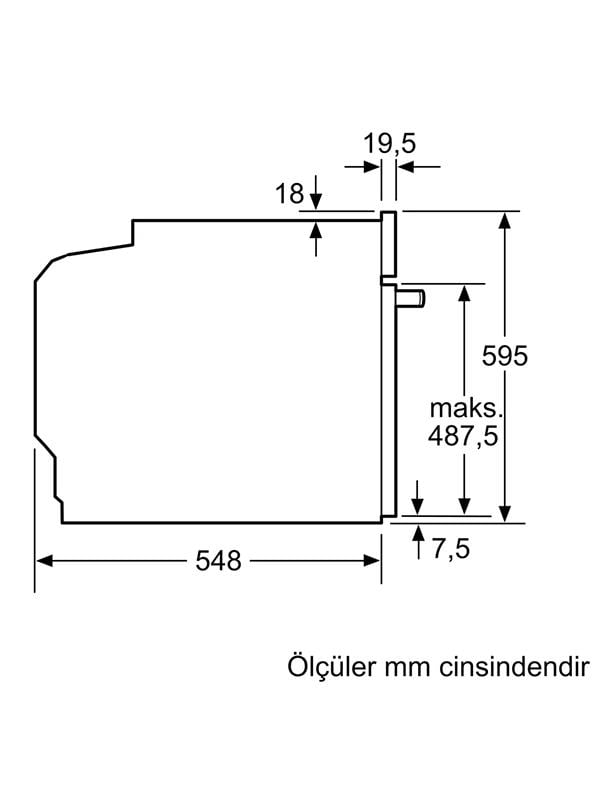 Bosch HBG7341B1 Ankastre Fırın Siyah