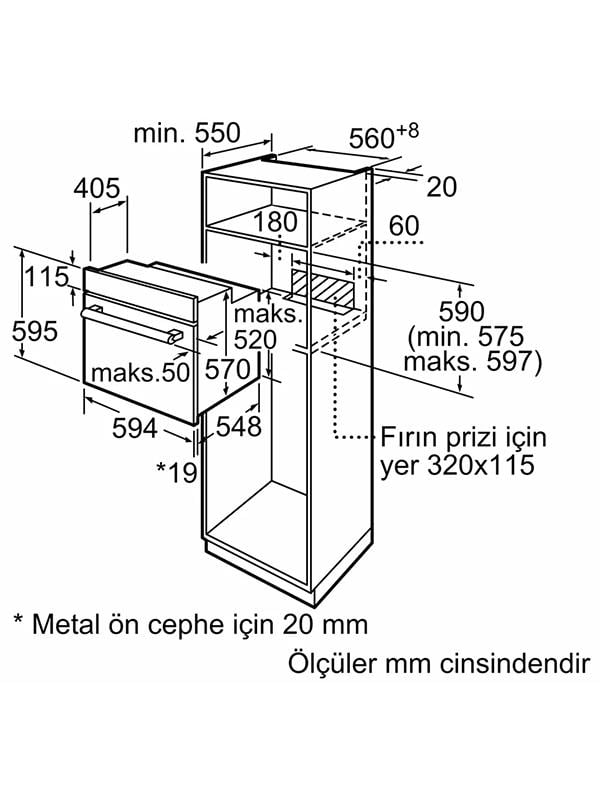 Bosch HBJ559EW6T Home Connect Ankastre Fırın Beyaz