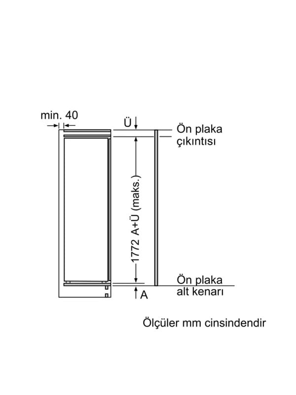 Bosch KIL82ADE0 285 Lt. Ankastre Derin Dondurucu Beyaz