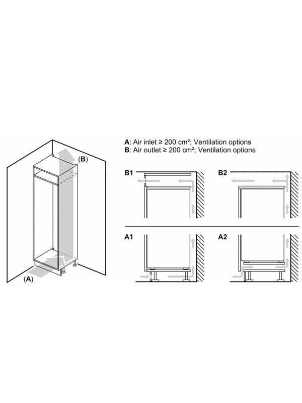 Bosch KIL82ADE0 285 Lt. Ankastre Derin Dondurucu Beyaz