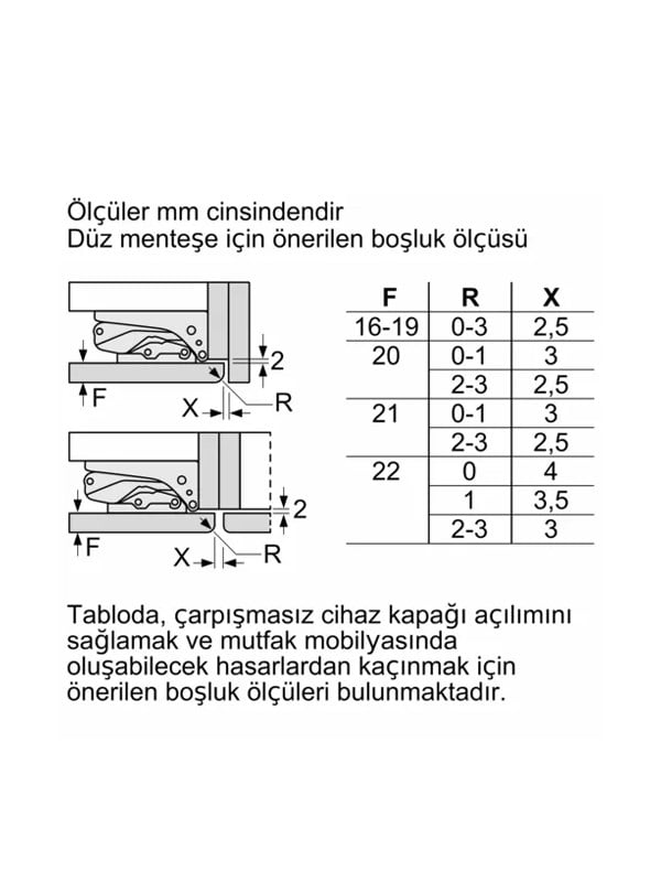 Bosch KIL82ADE0 285 Lt. Ankastre Derin Dondurucu Beyaz