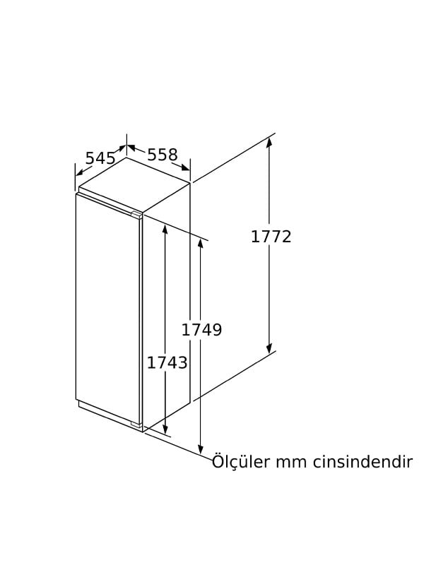 Bosch KIL82ADE0 285 Lt. Ankastre Derin Dondurucu Beyaz