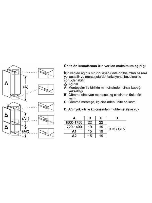 Bosch KIS87AFE0N 272 Lt. Ankastre Buzdolabı Beyaz