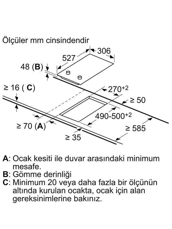 Bosch PKF375CA2E 30 cm Ankastre Elektrikli Domino Ocak Siyah
