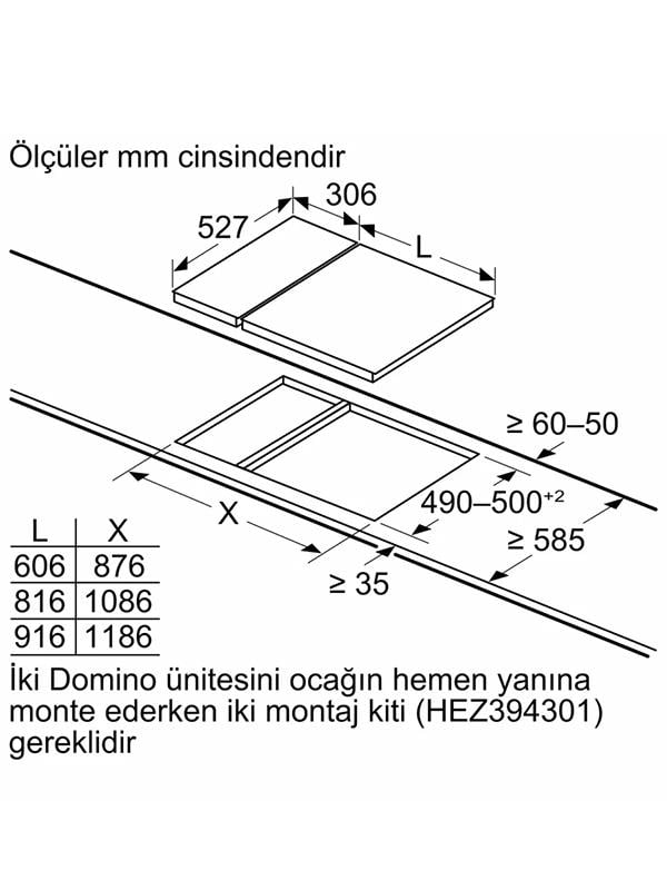 Bosch PKF375CA2E 30 cm Ankastre Elektrikli Domino Ocak Siyah