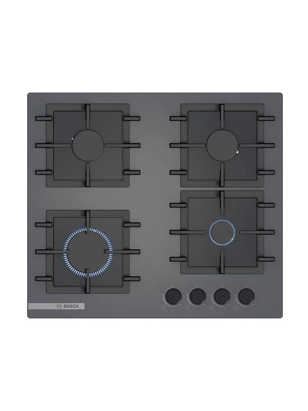 Bosch PNN6B9P40O 60 cm Cam Ankastre Gazlı Ocak Antrasit Gri