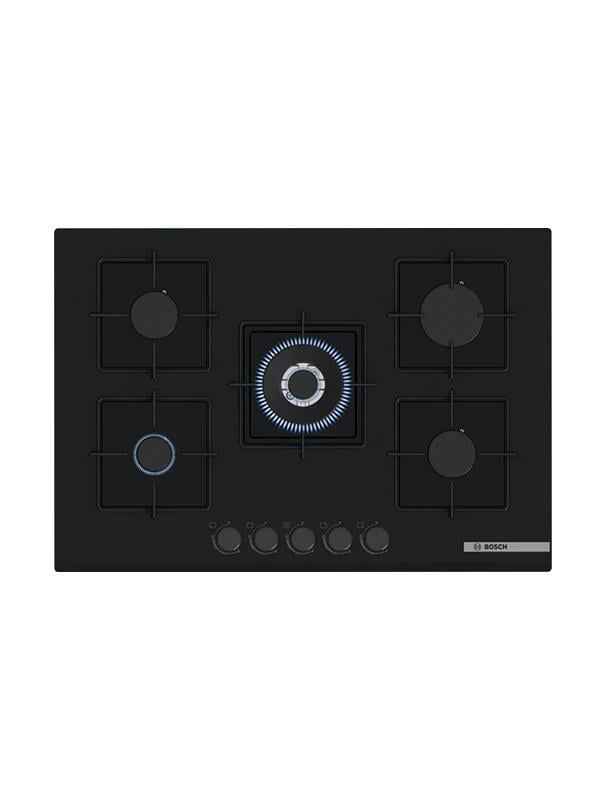 Bosch PNQ7B6P30O 75 cm Cam Ankastre Gazlı Ocak Siyah