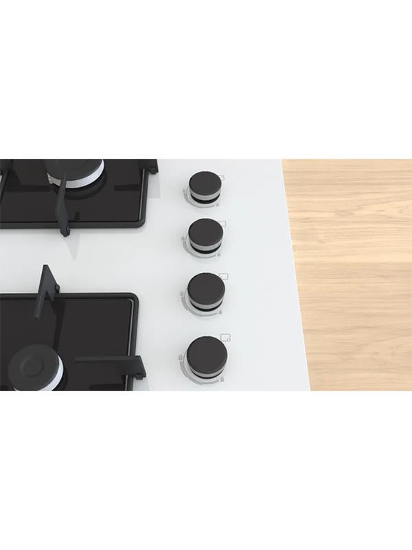 Bosch POH7C2P30O 67 cm Cam Ankastre Gazlı Ocak Beyaz