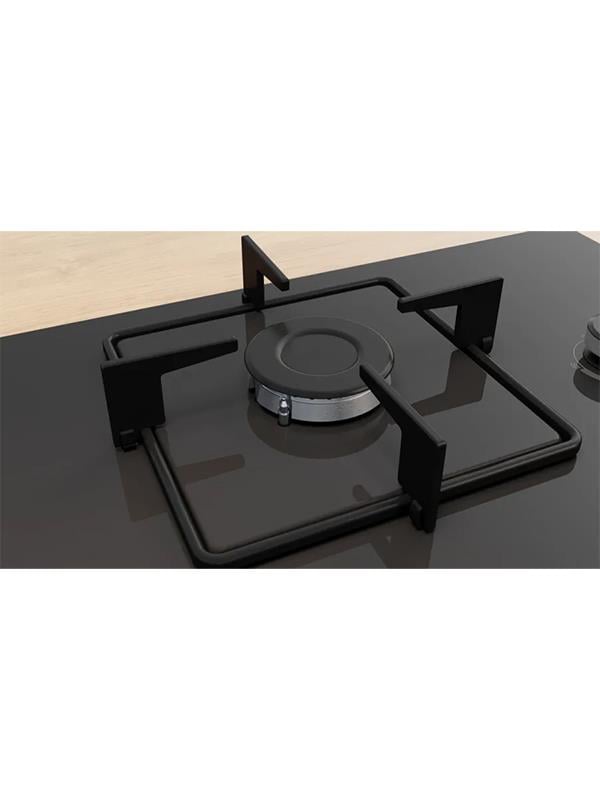 Bosch POH7C6P30O 67 cm Cam Ankastre Gazlı Ocak Siyah