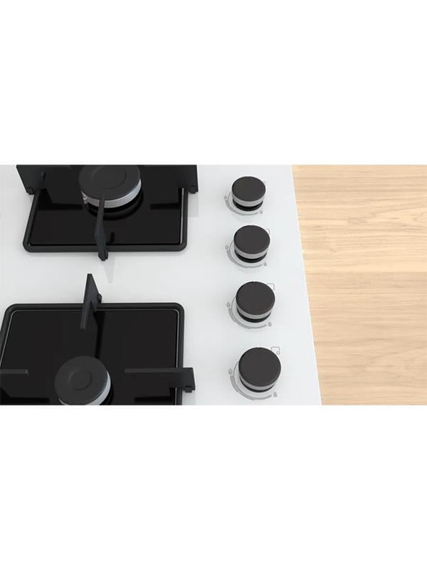 Bosch POP6C2P30L 60 cm Cam Ankastre Gazlı Ocak Beyaz