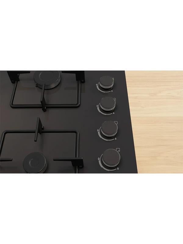 Bosch POP6C6P30L 60 cm Cam Ankastre Gazlı Ocak Siyah