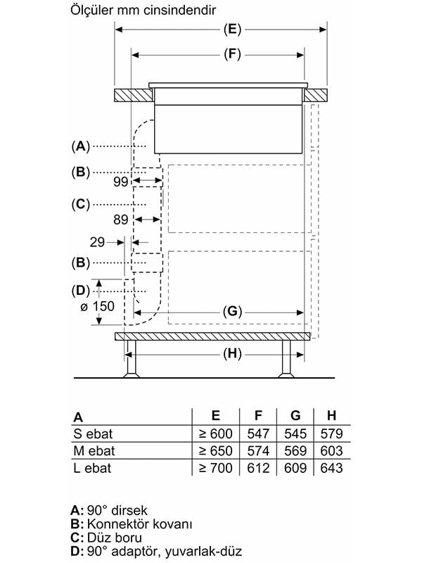 Bosch PVS811B16E Davlumbaz Entegreli İndüksiyon Ocak, 80cm, Çerçevesiz Yüzey