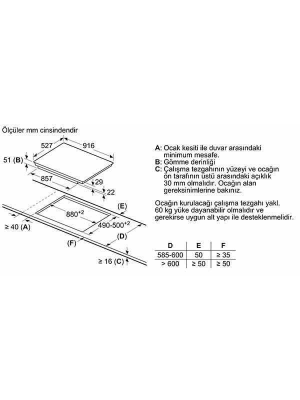 Bosch PXX975DC1E 80 cm İndüksiyonlu Ocak Siyah