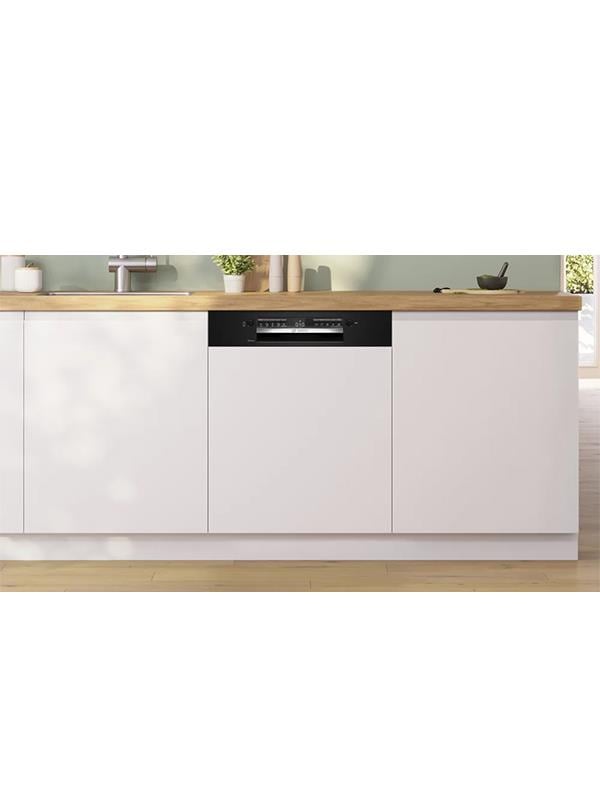 Bosch SMI4IKB50T Yarı Ankastre Bulaşık Makinesi, 60cm, Siyah