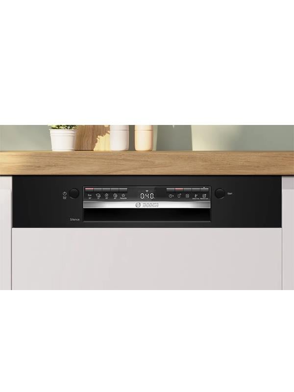 Bosch SMI4IKB50T Yarı Ankastre Bulaşık Makinesi, 60cm, Siyah
