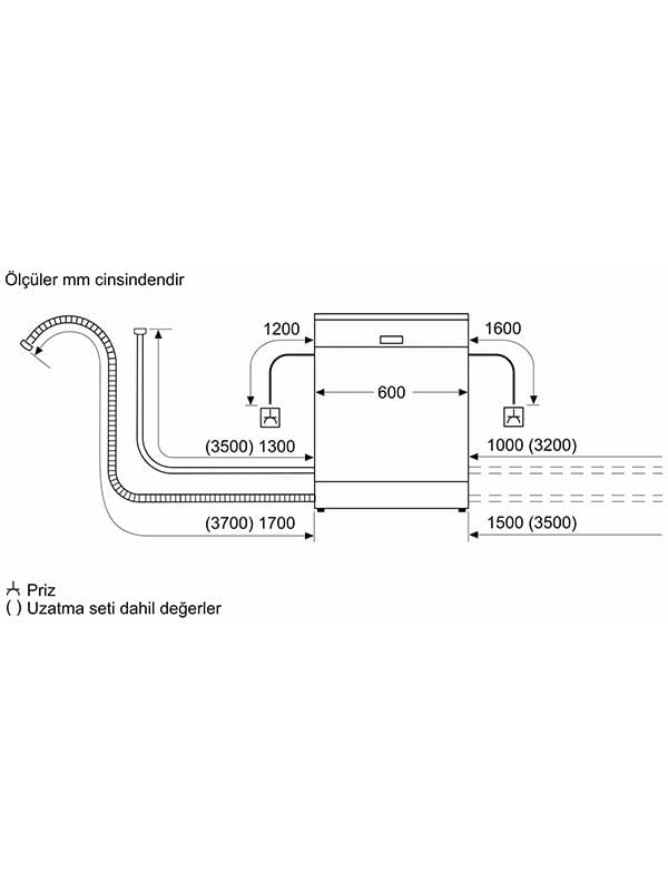 Bosch SMS4HMY62T 6 Programlı Home Connect Bulaşık Makinesi Inox