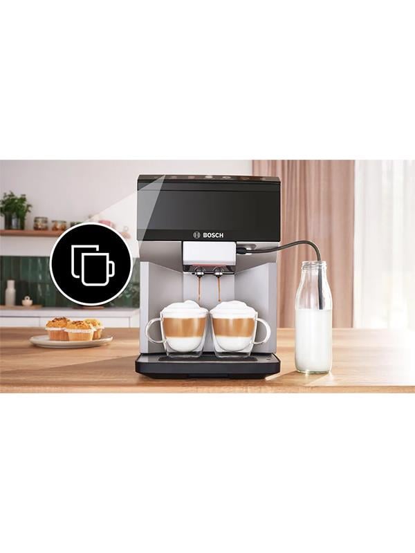 Bosch TPE40307 Tam Otomatik Kahve Makinesi VeroCafe Metalik Inoks Gümüş, Piyano Siyah, Su Tankı