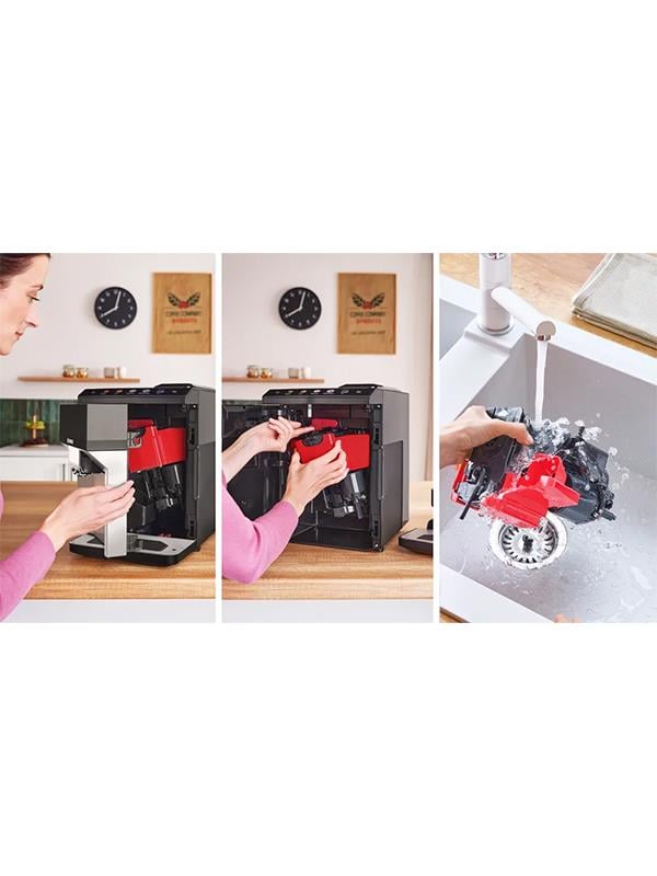 Bosch TPE40307 Tam Otomatik Kahve Makinesi VeroCafe Metalik Inoks Gümüş, Piyano Siyah, Su Tankı