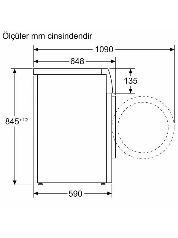 Bosch WGB244A0TR 9 Kg 1400 Devir Home Connect Çamaşır Makinesi Beyaz
