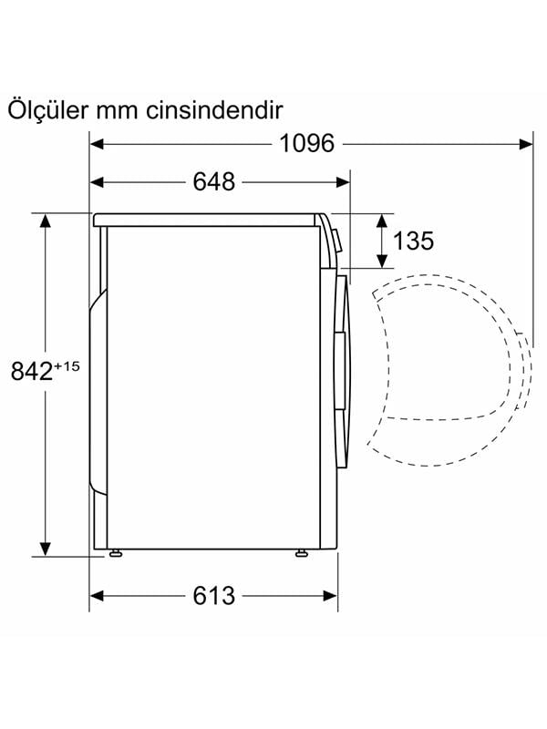 Bosch WTH22201TR Isı Pompalı Kurutma Makinesi 8 kg